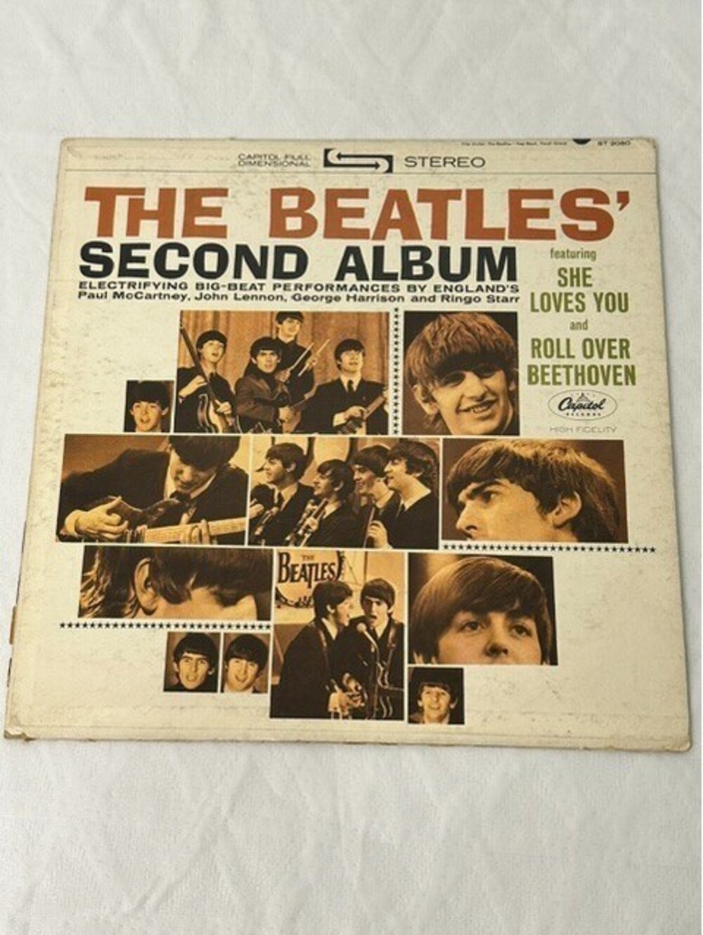 The Beatles' Second Album ST-2080 Capitol Rainbow Label Stereo LP Vinyl Record